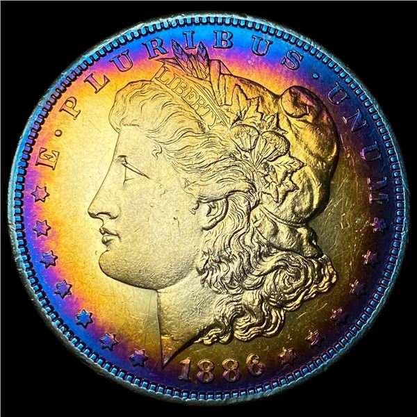 1886-S Toned Silver Morgan Dollar CLOSELY  UNCIRCULATED