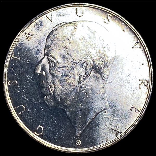 1938 Sweden Silver 2 Kroner UNCIRCULATED