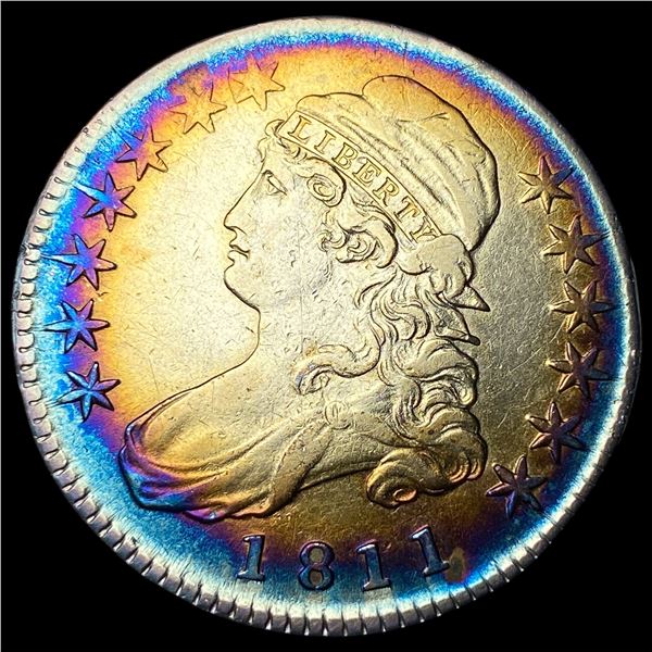 1811 Toned Capped Bust Half Dollar CLOSELY  UNCIRCULATED