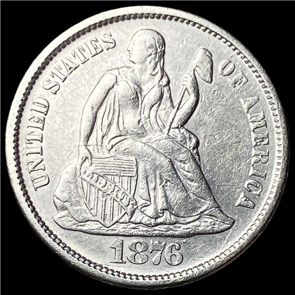 1876-S Silver Seated Liberty Dime CLOSELY  UNCIRCULATED