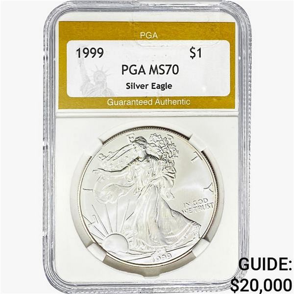 1999 American Silver Eagle PGA MS70