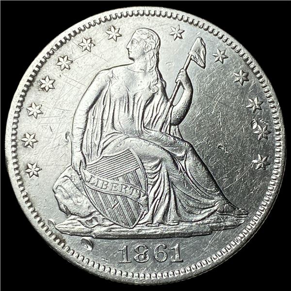 1861 Seated Liberty Half Dollar HIGH GRADE