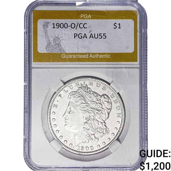 1900-O/CC Morgan Silver Dollar PGA AU55