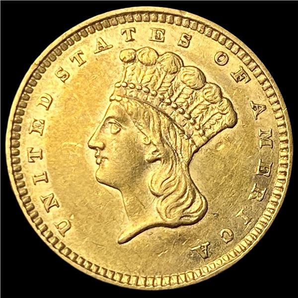 1857 Gold $1 Indian Head Type 3 CLOSELY  UNCIRCULATED