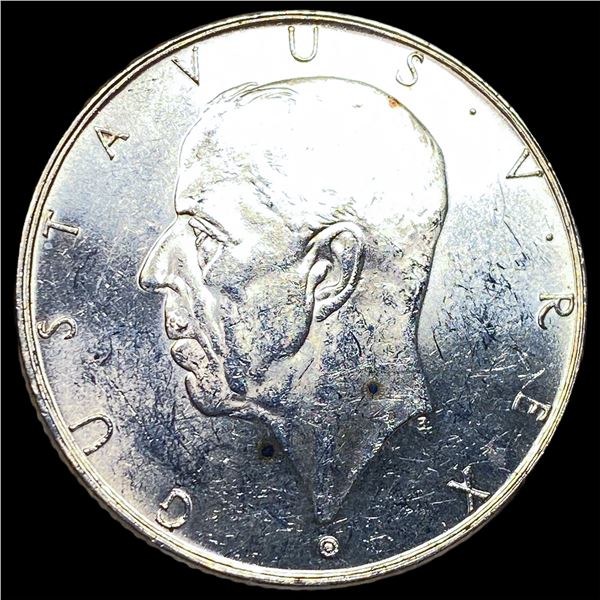 1938 Sweden Silver 2 Kroner UNCIRCULATED