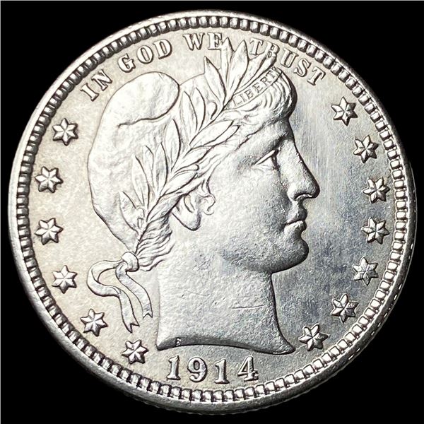 1914 Silver Barber Quarter UNCIRCULATED
