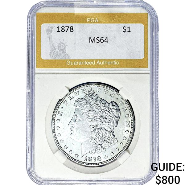 1878 Morgan Silver Dollar PGA MS64