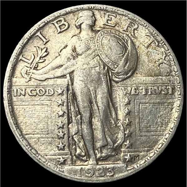 1923 Silver Standing Liberty Quarter NEARLY  UNCIRCULATED