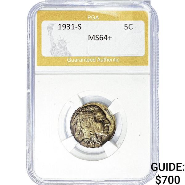1931-S Buffalo Nickel PGA MS64+