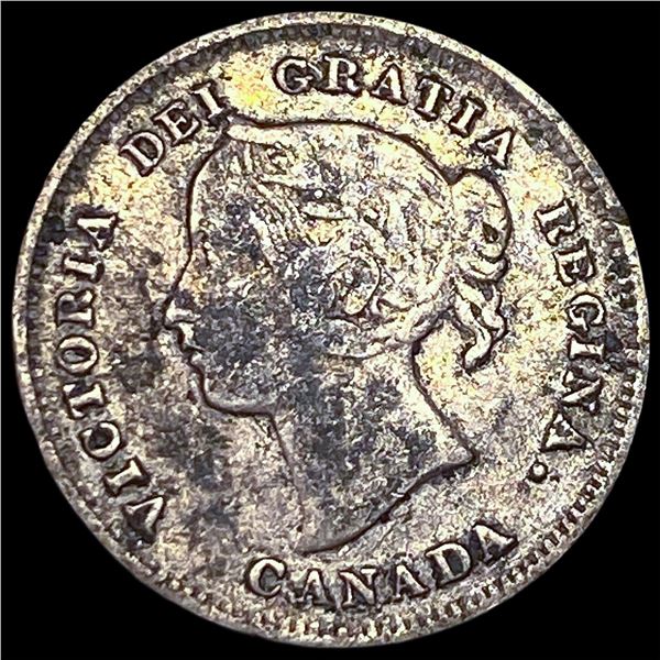 1897 Canada Silver 5 Cents NEARLY  UNCIRCULATED