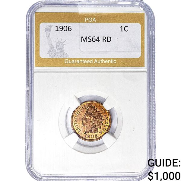1906 Indian Head Cent PGA MS64 RD
