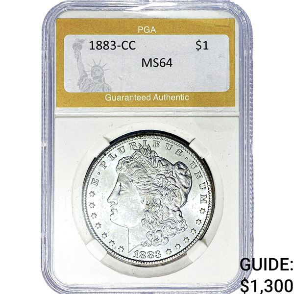 1883-CC Morgan Silver Dollar PGA MS64