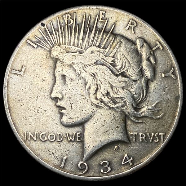 1934 Silver Peace Dollar ABOUT UNCIRCULATED
