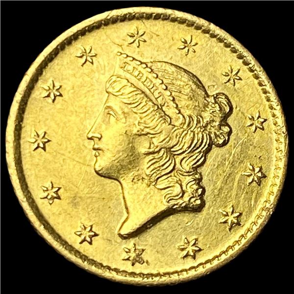 1849-O Gold $1 Liberty Head Type 1 CLOSELY  UNCIRCULATED