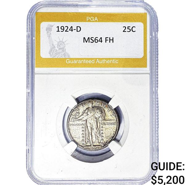 1924-D Standing Liberty Quarter PGA MS64 FH