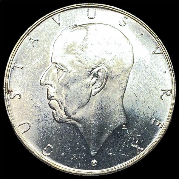 1938 Sweden Silver 2 Kroner UNCIRCULATED