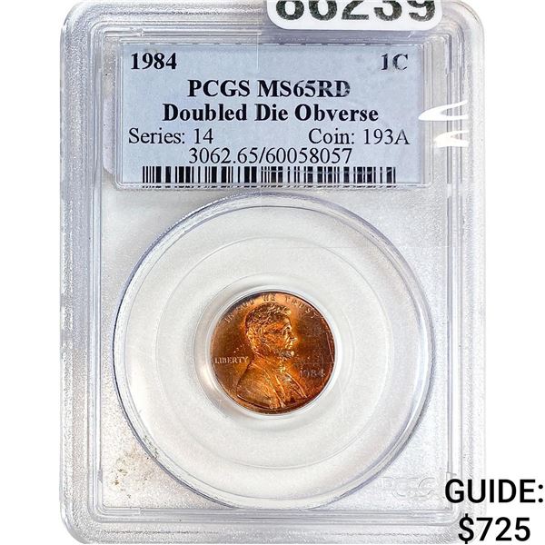 1984 Wheat Cent PCGS MS65 RD DDO