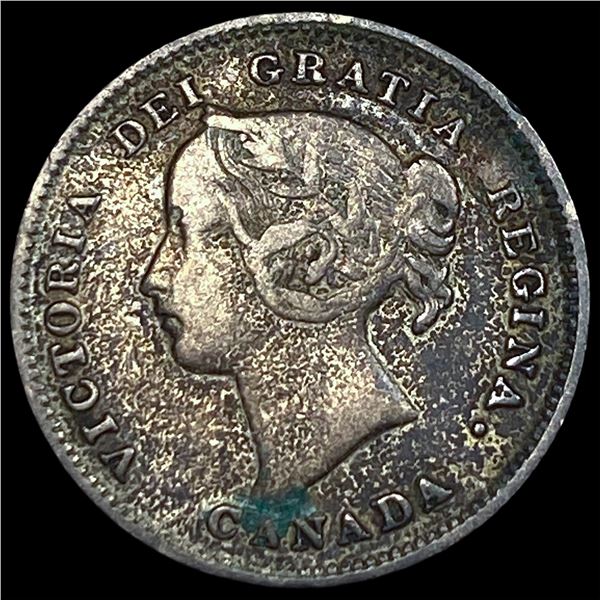 1904 Canada Silver 5 Cents NEARLY  UNCIRCULATED