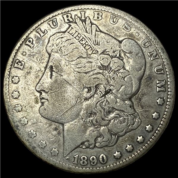 1890-CC Morgan Silver Dollar LIGHTLY  CIRCULATED