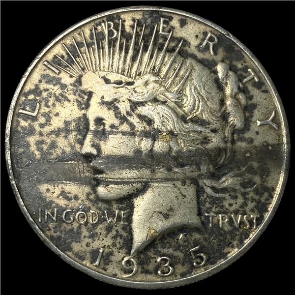 1935-S Silver Peace Dollar ABOUT UNCIRCULATED