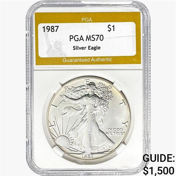 1987 American Silver Eagle PGA MS70