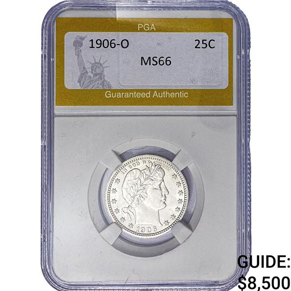 1906-O Barber Quarter PGA MS66