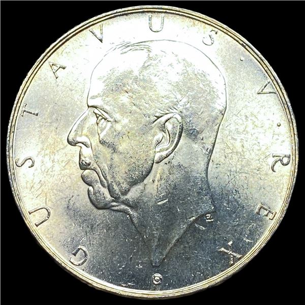 1938 Sweden Silver 2 Kroner UNCIRCULATED
