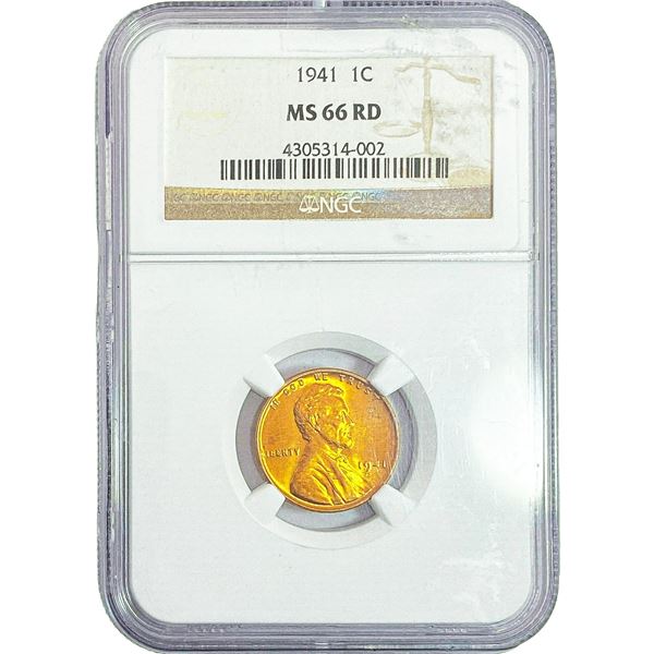 1941 Wheat Cent NGC MS66 RD