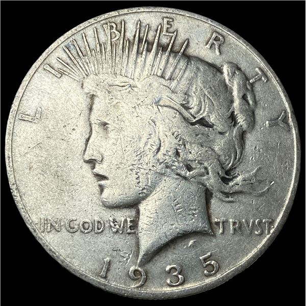 1935-S Silver Peace Dollar ABOUT UNCIRCULATED