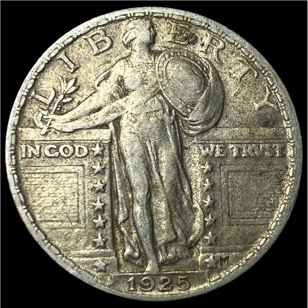 1925 Standing Liberty Silver Quarter NEARLY  UNCIRCULATED