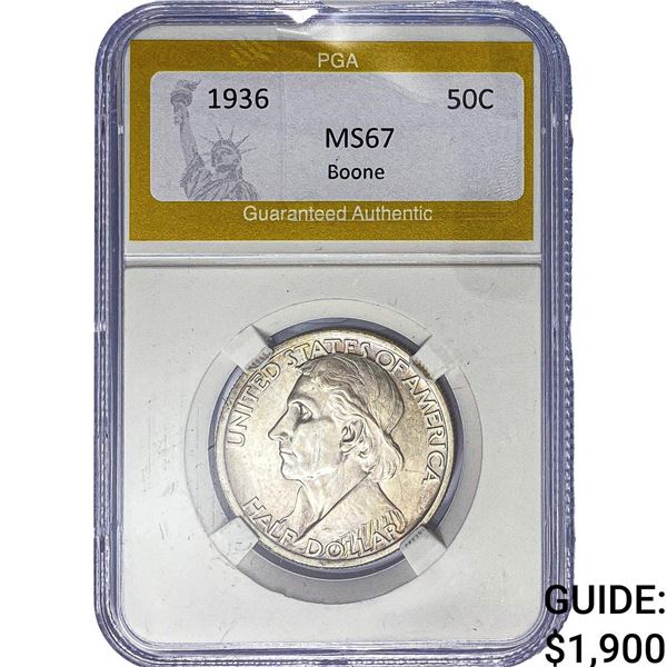 1936 Boone Half Dollar PGA MS67