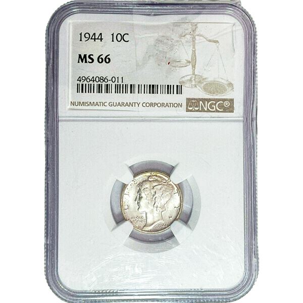 1944 Mercury Silver Dime NGC MS66