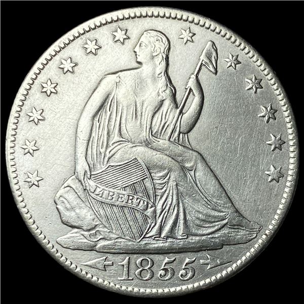 1855-O Arrows Seated Liberty Half Dollar  CHOICE BU