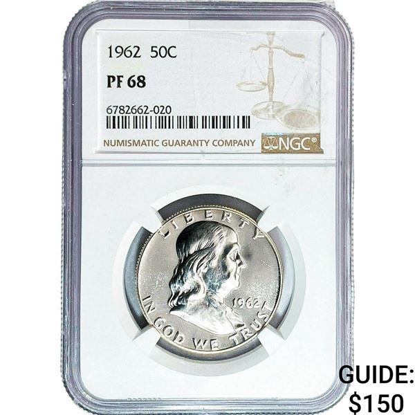 1962 Franklin Half Dollar NGC PF68