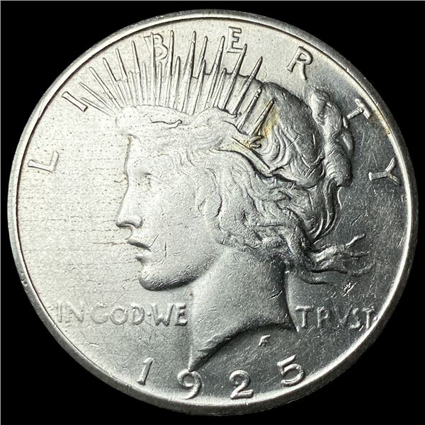 1925-S Peace Silver Dollar CHOICE AU