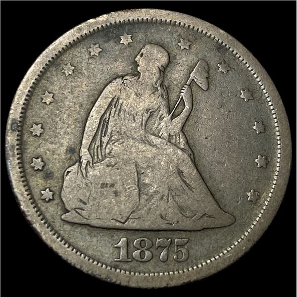 1875-S Silver Twenty Cent Piece NICELY  CIRCULATED