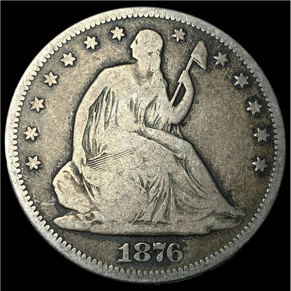 1876-S Silver Seated Liberty Half Dollar  NICELY CIRCULATED