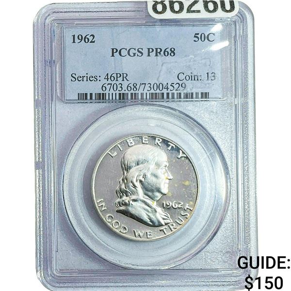 1962 Franklin Half Dollar PCGS PR68