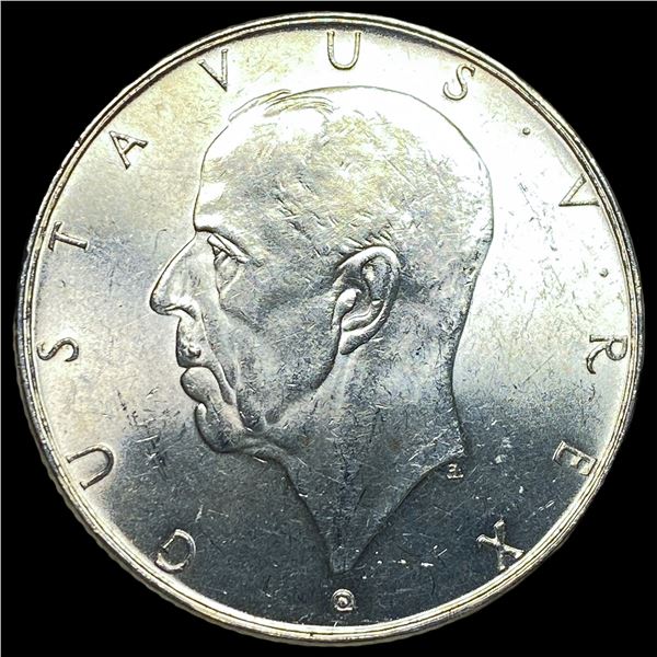 1938 Sweden Silver 2 Kroner UNCIRCULATED