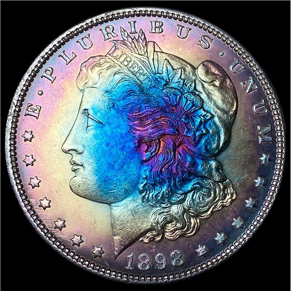 1898 Toned Silver Morgan Dollar UNCIRCULATED