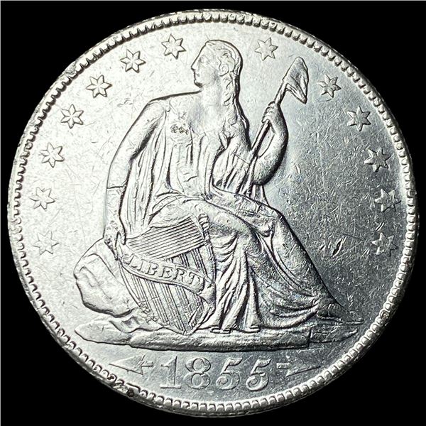 1855-O Arrows Silver Seated Liberty Half  Dollar UNCIRCULATED