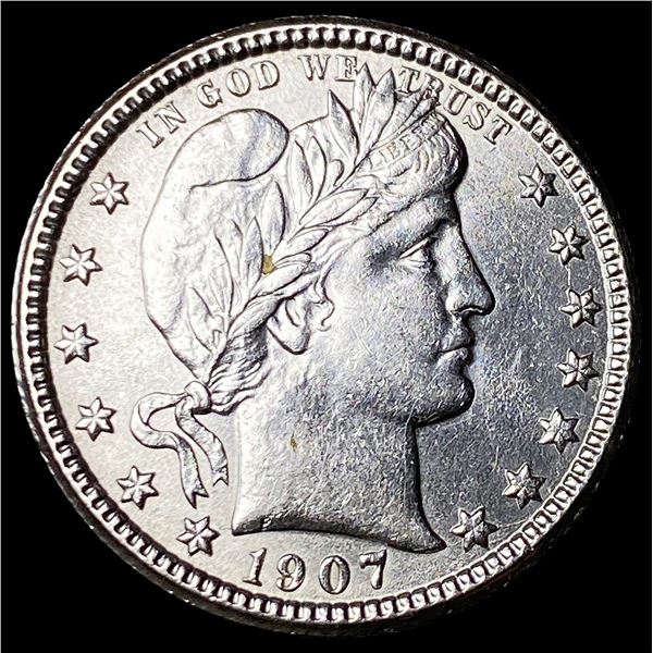 1907-O Silver Barber Quarter CLOSELY  UNCIRCULATED