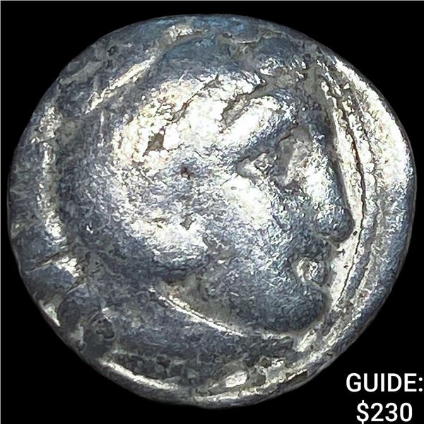 Macedonian Kingdom Type of Alexander III 4th  Century BC Silver Drachm NEARLY UNCIRCULATED