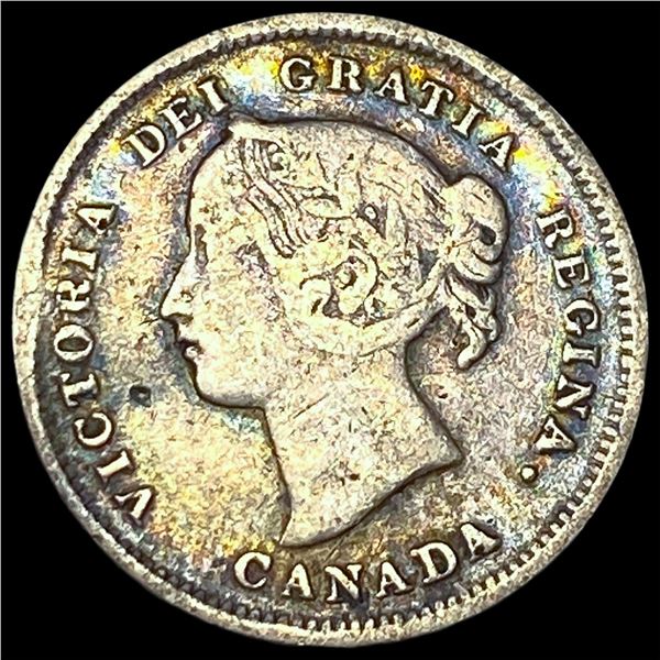 1899 Canada Silver 5 Cents NEARLY  UNCIRCULATED