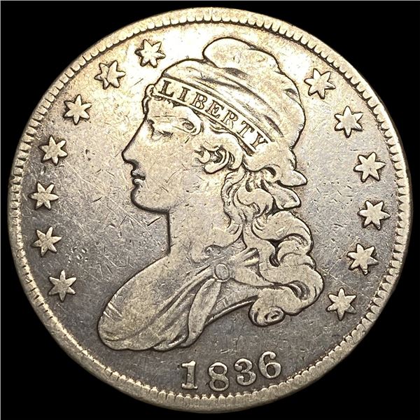 1836 Capped Bust Half Dollar ABOUT  UNCIRCULATED
