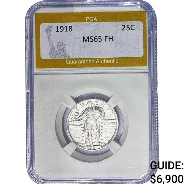 1918 Standing Liberty Quarter PGA MS65 FH