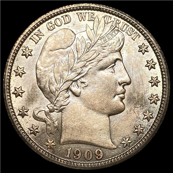 1909 Silver Barber Half Dollar CLOSELY  UNCIRCULATED
