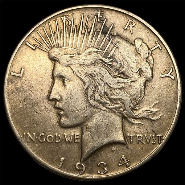 1934-S Peace Silver Dollar ABOUT UNCIRCULATED