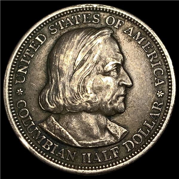 1893 Silver Columbian Expo Half Dollar NEARLY  UNCIRCULATED