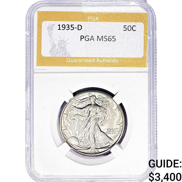 1935-D Walking Liberty Half Dollar PGA MS65